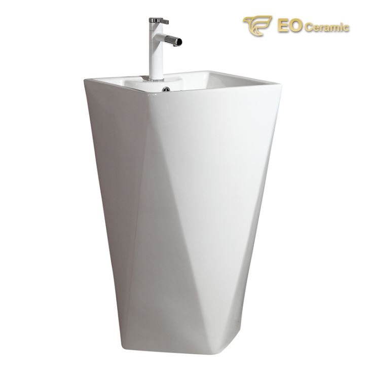 Diamond Ceramic Pedestal Basin