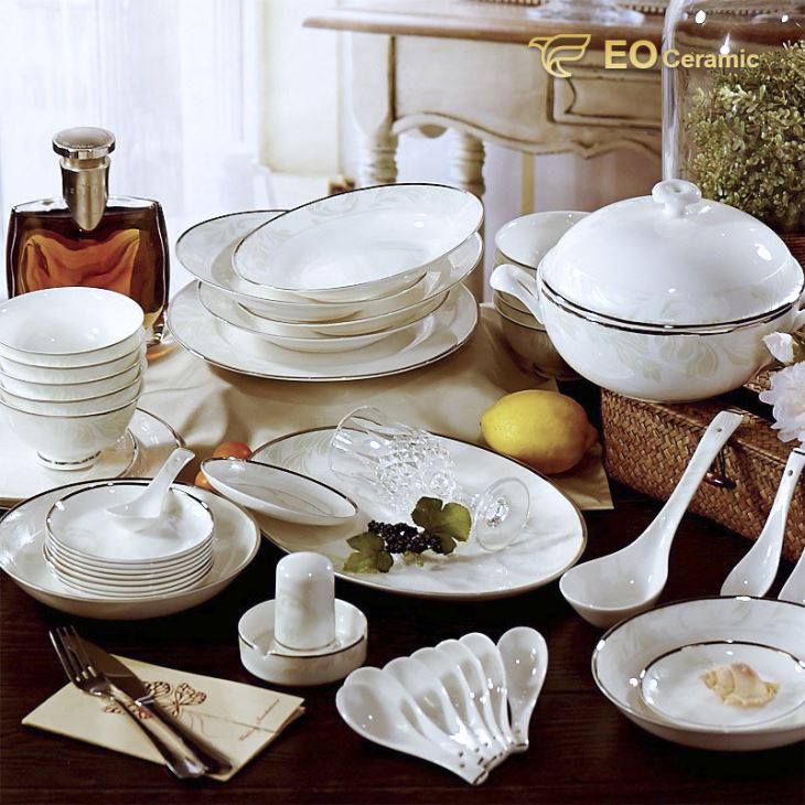 Fine Bone China Ceramic Dinnerware Set