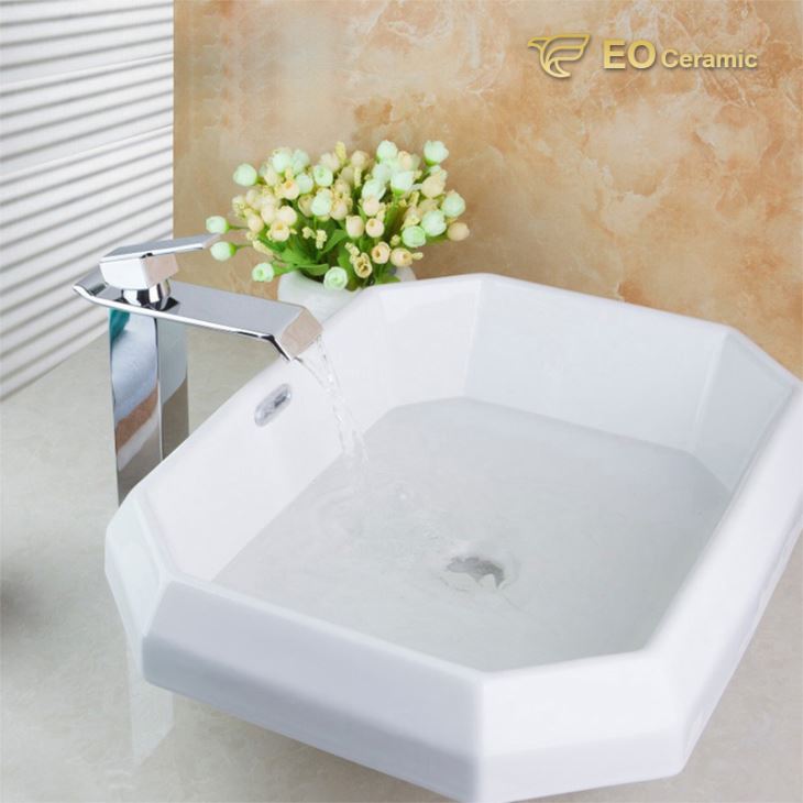 Prismatic Ceramic Wash Basin