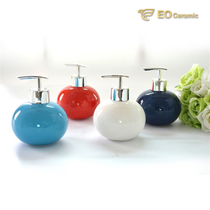 Round Ceramic Lotion Dispenser