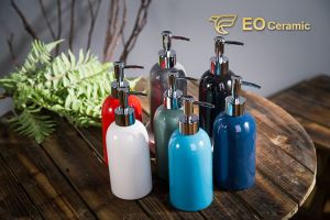 Cylinder Ceramic Lotion Dispenser
