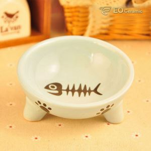 Fish Ceramic Cat Bowl