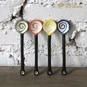 Lollipop Shape Ceramic Coffee Spoon