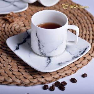 Marbled Ceramic Tea Cup