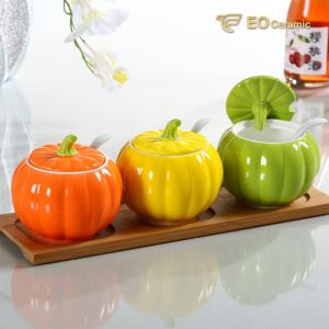 Pumpkin Ceramic Spice Jar