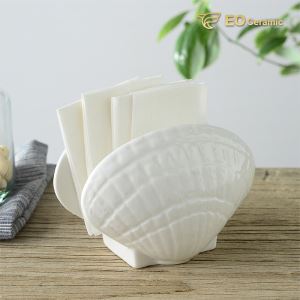 Shell Ceramic Tissue Box