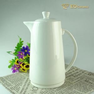 White Ceramic Water Jug with Lid