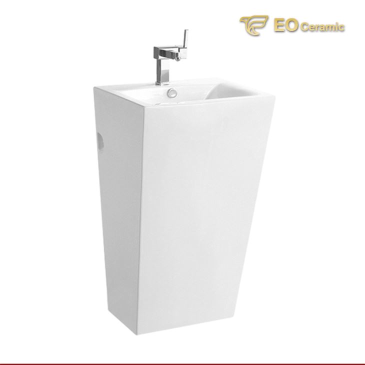 Square Ceramic Pedestal Basin