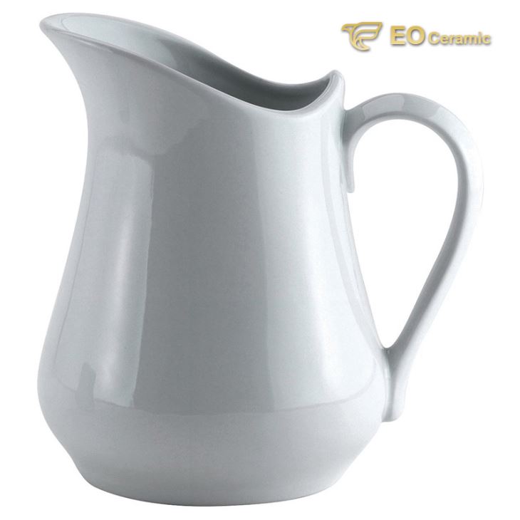 White Ceramic Milk Pitcher