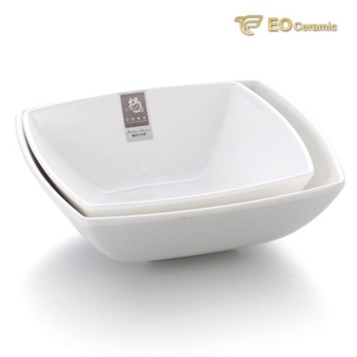 Porcelain White Four-sided Porcelain Bowl