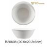 7 Inch White Large Noodles Imitation Porcelain Bowl