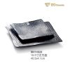 Black Frosted Rectangular Cake Imitation Porcelain Plate