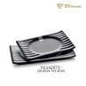 Black Frosted Rectangular Cake Imitation Porcelain Plate