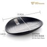 Black Leaf Inner Pattern Imitation Porcelain Platter