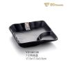 Black Matte Imitation Porcelain Rectangular Two Dishes