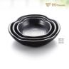 Black Matte Mustard Small Imitation Porcelain Dish