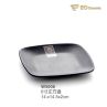 Black Matte Square Imitation Porcelain Dish