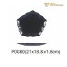 Black Matte Square Imitation Porcelain Dish