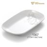 Durable Porcelain White Rectangle Powder Tray