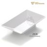 Durable Porcelain White Rectangle Powder Tray