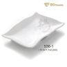 Durable Porcelain White Rectangle Powder Tray