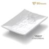 Durable Porcelain White Rectangle Powder Tray