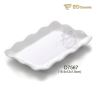 Durable Porcelain White Rectangle Powder Tray