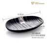 Elliptical Frosted Imitation Porcelain Plate