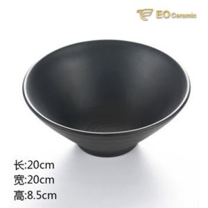 Frosted Black Beef Noodles Imitation Porcelain Bowl