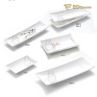 Hotel Buffet White Rectangle Imitation Porcelain Tray