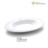 Irregular White Fan-shaped Oval Salad Plate