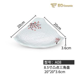 Snow Night Red Drop Dessert Imitation Porcelain Plate