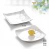 Square Drop Dessert Imitation Porcelain Plate