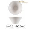 White Imitation Porcelain Spiked Bottom Salad Bowl