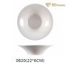 White Imitation Porcelain Thread Deep Bowl