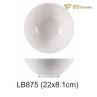 White Pointed Bottom Imitation Porcelain Bowl