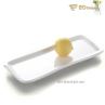 White Rectangle Fingerprint Imitation Porcelain Plate