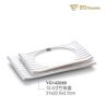 White Rectangular Ears Imitation Porcelain Tray