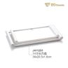 White Rectangular Ears Imitation Porcelain Tray