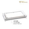 White Rectangular Ears Imitation Porcelain Tray