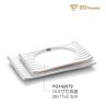 White Rectangular Ears Imitation Porcelain Tray