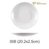 White Round Buffet Bone Dish Imitation Porcelain Dish