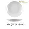 White Round Buffet Bone Dish Imitation Porcelain Dish