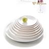 White Round Buffet Bone Dish Imitation Porcelain Dish