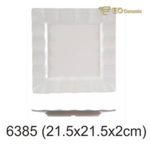 White Square Imitation Ceramic Porcelain Dish