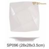 White Square Nine Grid Porcelain Dish