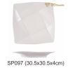 White Square Nine Grid Porcelain Dish