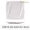 White Square Nine Grid Porcelain Dish