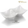 White Three Grid Imitation Porcelain Dish