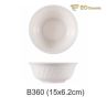 White Twill Round Imitation Porcelain Bowl